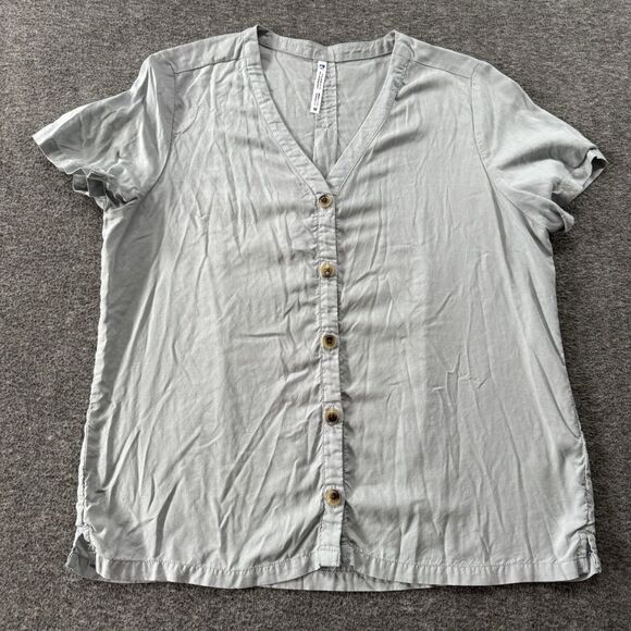 Kuhl Short Sleeve Shirt Medium Hadley Button Up Lightweight Style 8009 Mist Grey - Picture 1 of 9